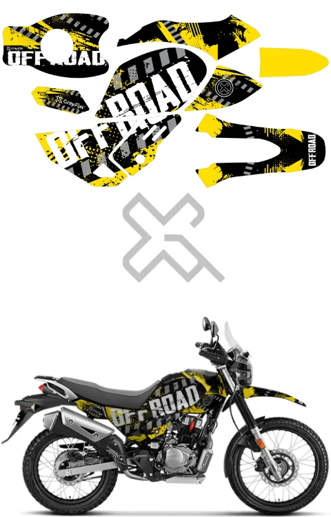 Off Road Edition Full Body Sticker Compatible with Xpulse 200 4V | Made In Premium Gloss Vinyl With FPF(Fade Protection Film), Water Proof, Precut Sticker, Pack Of 1 Compatible with Both Side